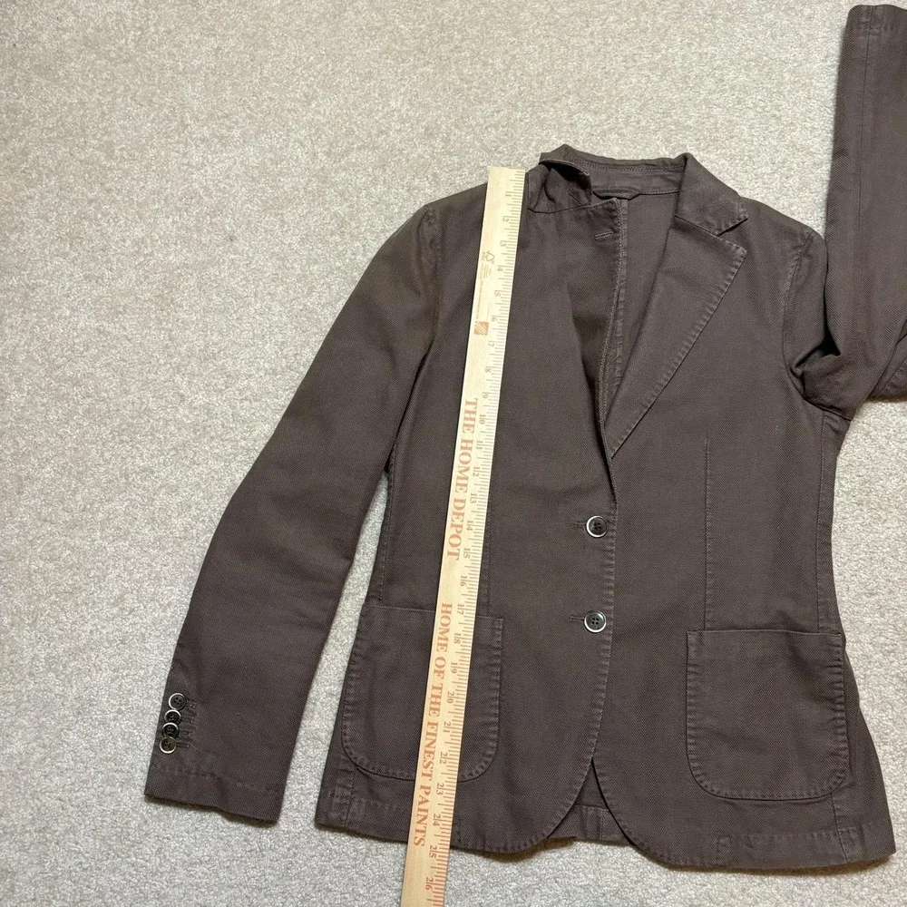 L.B.M. 1911 Blazer Mens Small 32-35 Brown Cotton Slim Fit Two Button Sport‎ Coat